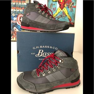 men's G.H. BASS ASPEN grey/red hiking boots